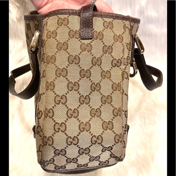 GREAT CONDITION! Authentic Gucci Abbey GG Monogram Shoulder Bag Tote  #4.1v - Picture 5 of 16